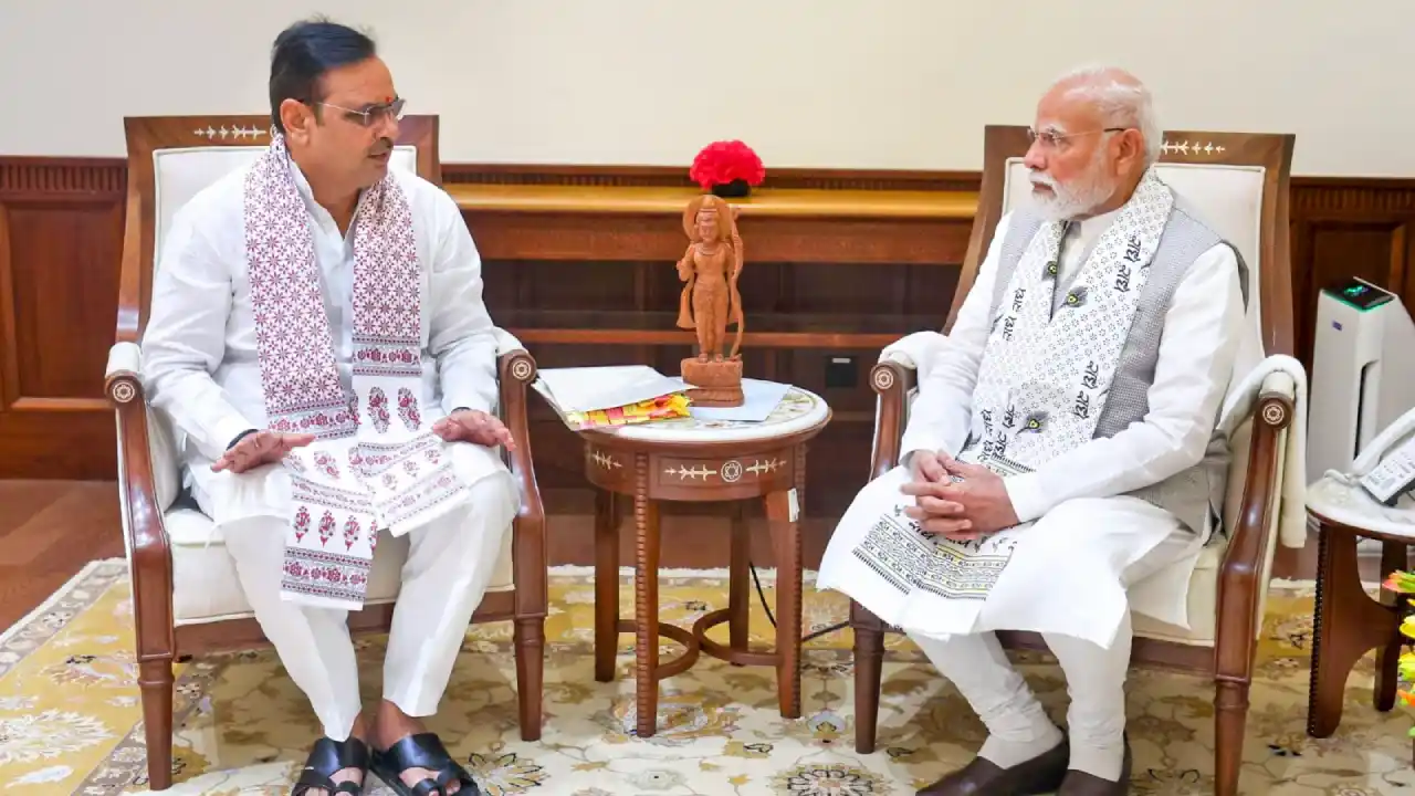CM bhajan lal sharma meet naredra modi